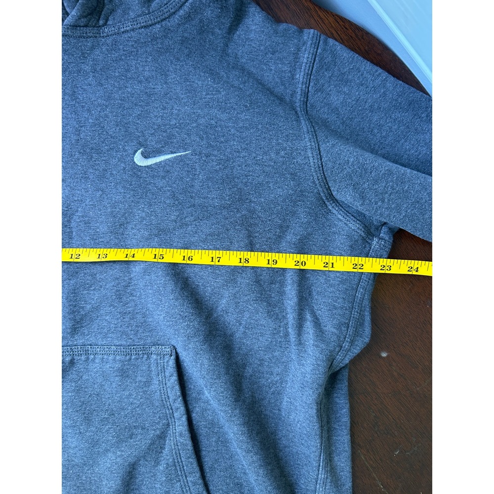 Nike Mens Embroidered Swoosh Pullover Hoodie Charcoal Gray Large - Picture 6 of 9